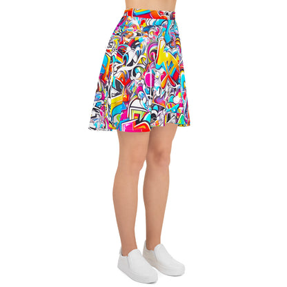 Colorful Graffiti Art Skirt