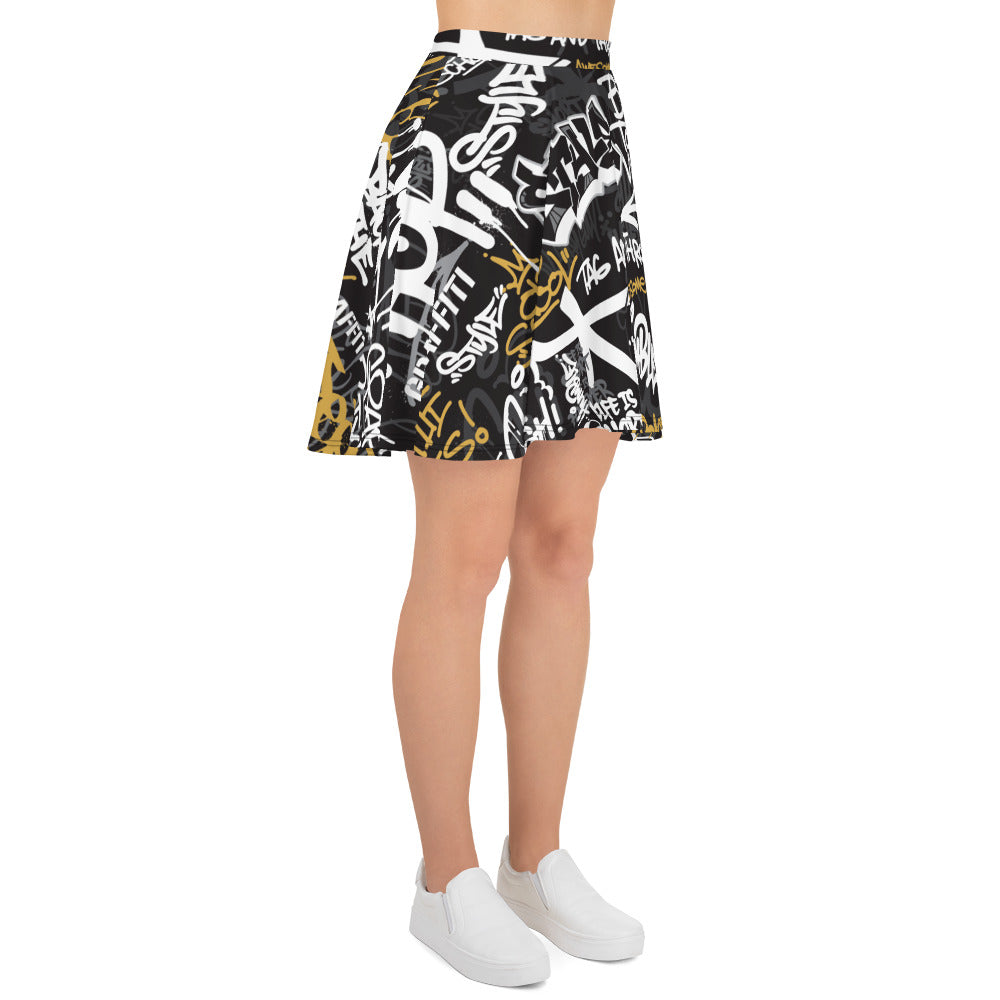 Captions Graffiti Art Skirt