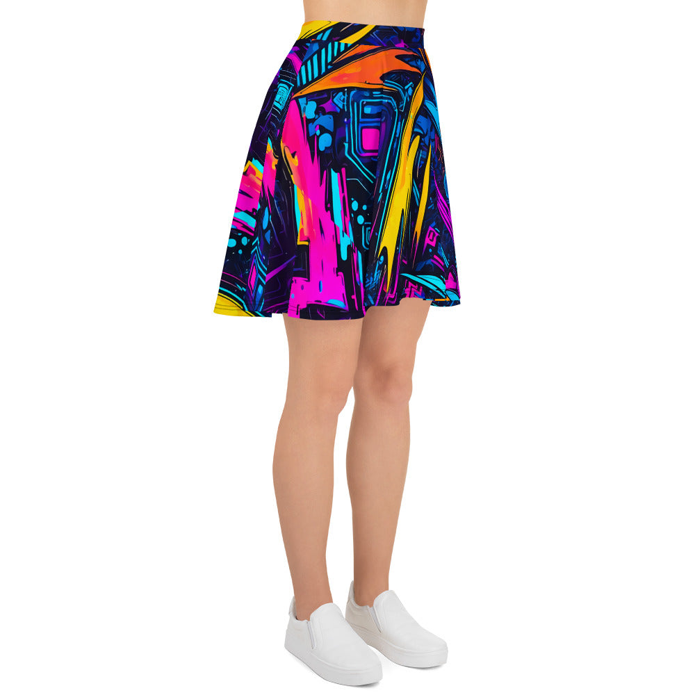 Lightning Graffiti Art Skirt