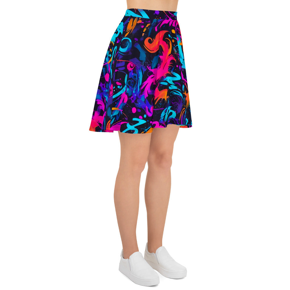 Colors in Graffiti Skirt