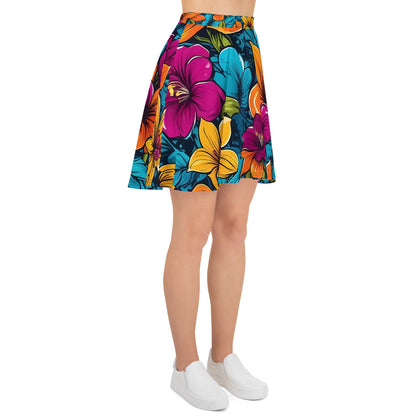 Colorful Flowers Floral Skirt