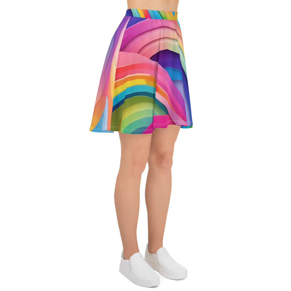 Rainbow Abstract Skirt